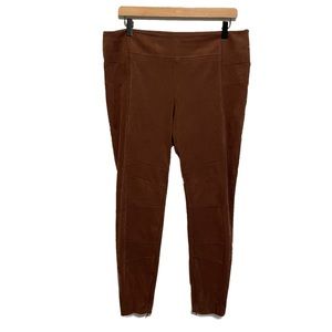 Sundance | Faux Suede Brown Pants Women’s Size 12 Moto Luxe Dreams Leggings